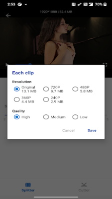 Video Splitter & Trim Videos Zrzut ekranu 1