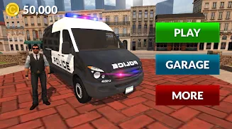 American Police Van Driving ဖန်သားပြင်ဓာတ်ပုံ 4