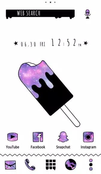 Popsicle Galaxy Theme Schermafbeelding 1