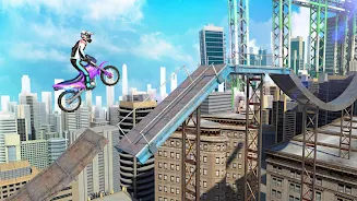 Bike Stunts 3D - Rooftop Chall Captura de tela 2