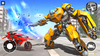 Real Robot Bike Transform Game 스크린샷 1