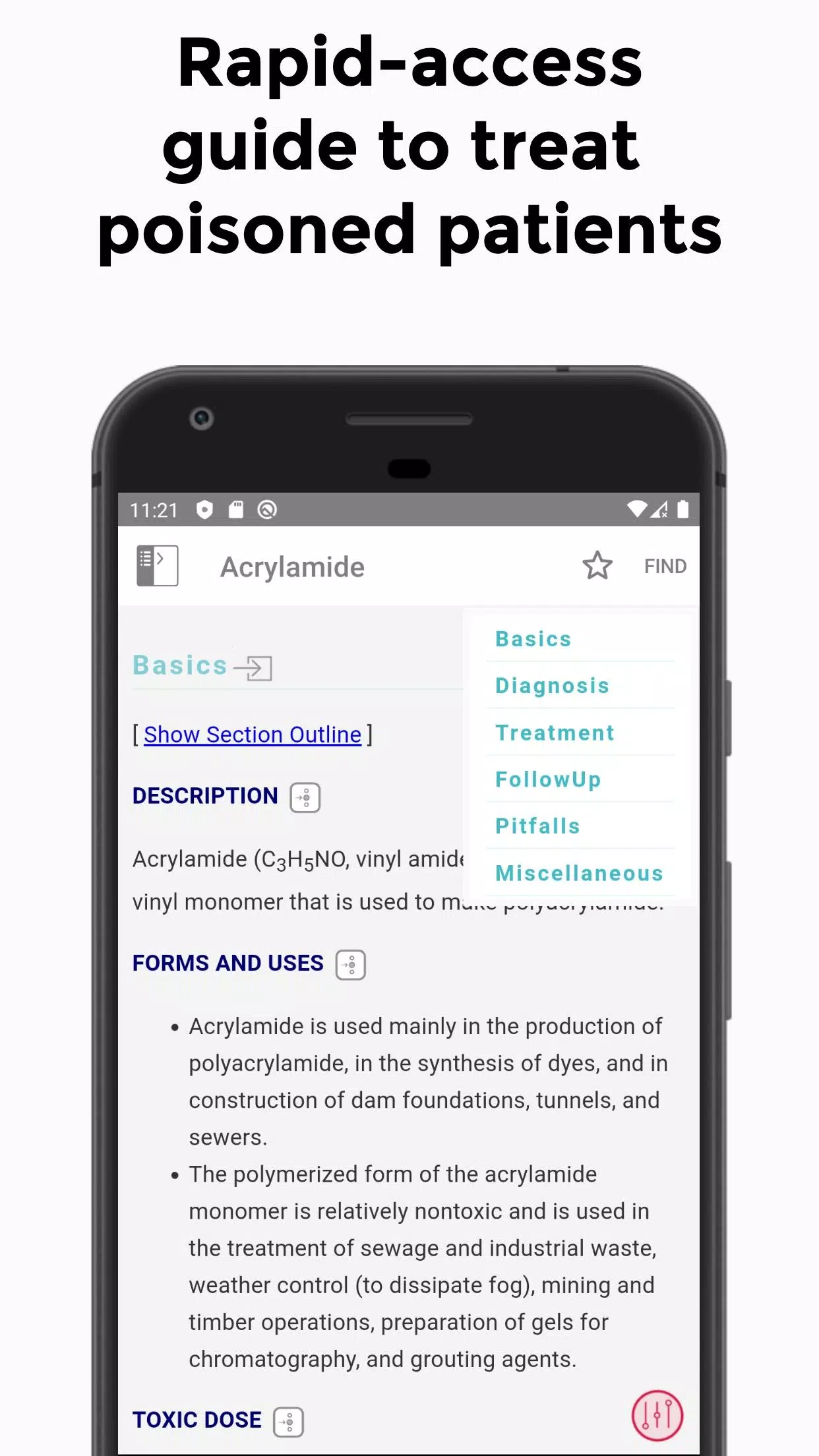 5 Minute Toxicology Consult Screenshot 2