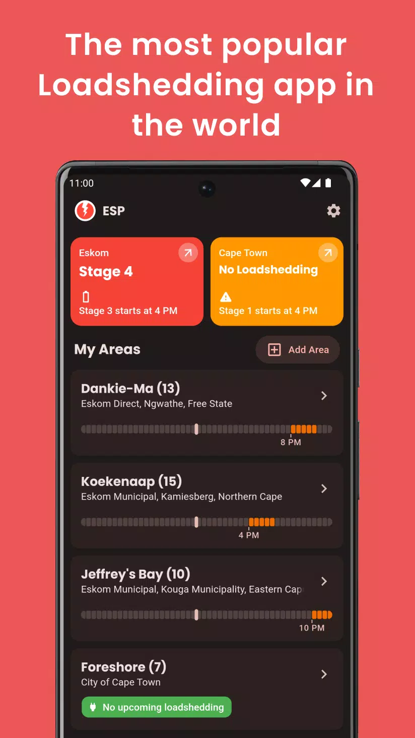 ESP "EskomSePush" Loadshedding应用截图第1张