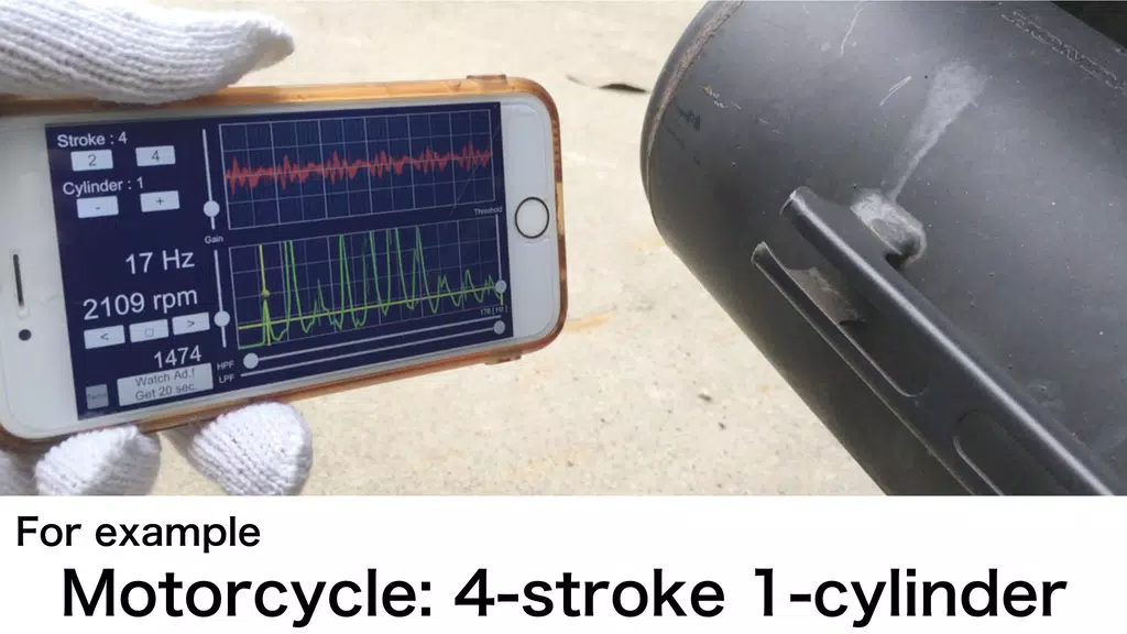 Engine Sound Analyzer:RPM Calc Captura de tela 2