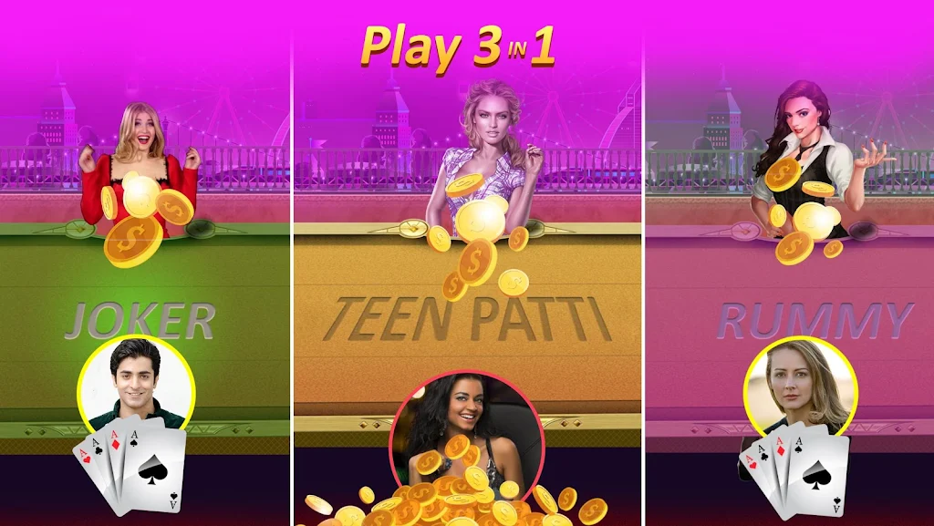Teen Patti Gold + flash rummy poker callbreak Captura de pantalla 1