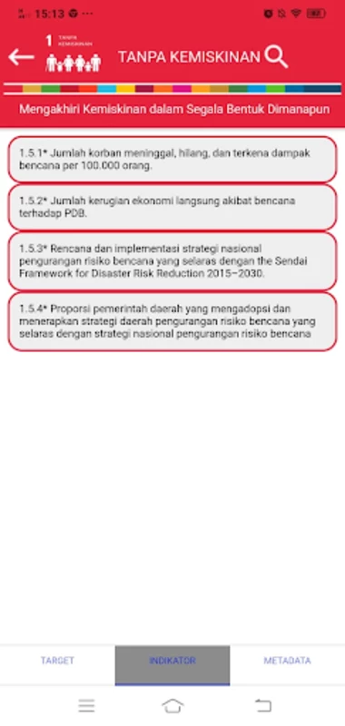 SDG Metadata Indonesia ภาพหน้าจอ 1