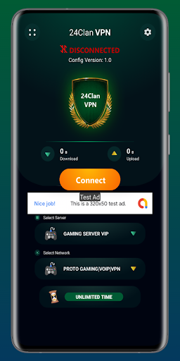 24clan VPN Lite SSH Gaming VPN Ảnh chụp màn hình 1