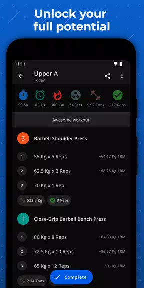 Progression - Fitness Tracker स्क्रीनशॉट 2