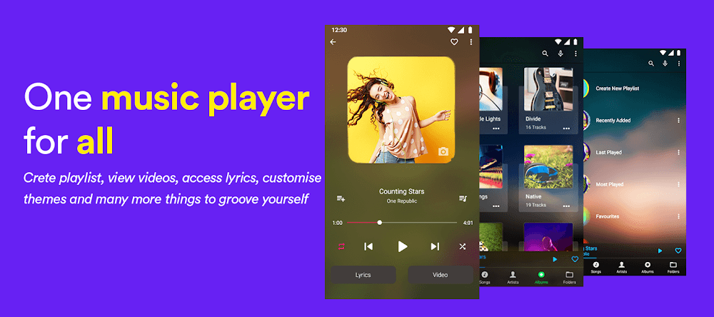 Musikplayer - Audify Player स्क्रीनशॉट 2