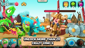 Dino Bash: Travel Through Time Schermafbeelding 2