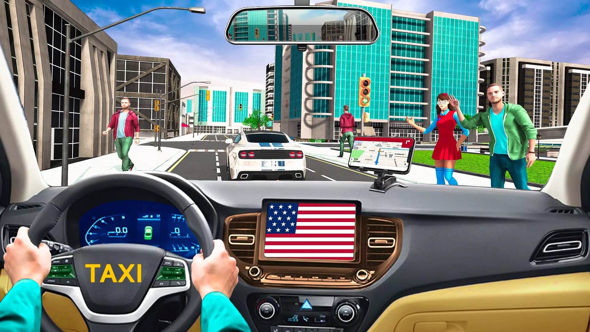 Taxi Car Driving : Taxi Sim 3D Screenshot 1