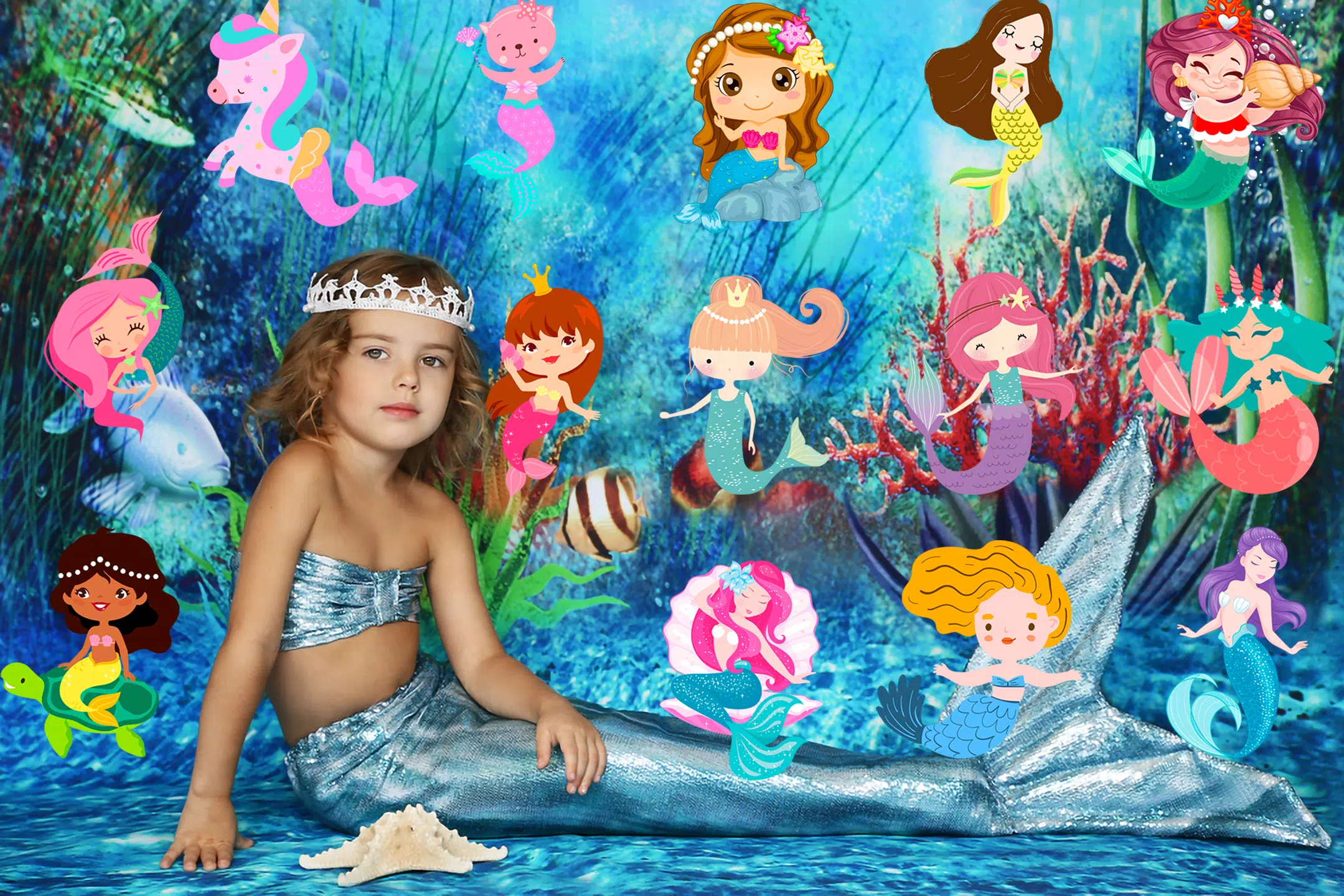 Mermaid Magic Photo Editor Schermafbeelding 2