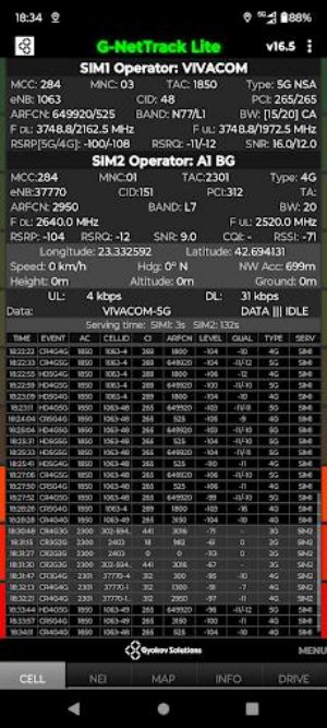 G-NetTrack Lite Скриншот 1