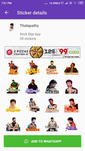 Tamil Stickers: WAStickerApps Captura de pantalla 1