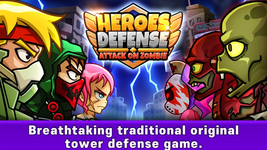 Heroes Defense: Attack Zombie Captura de tela 2