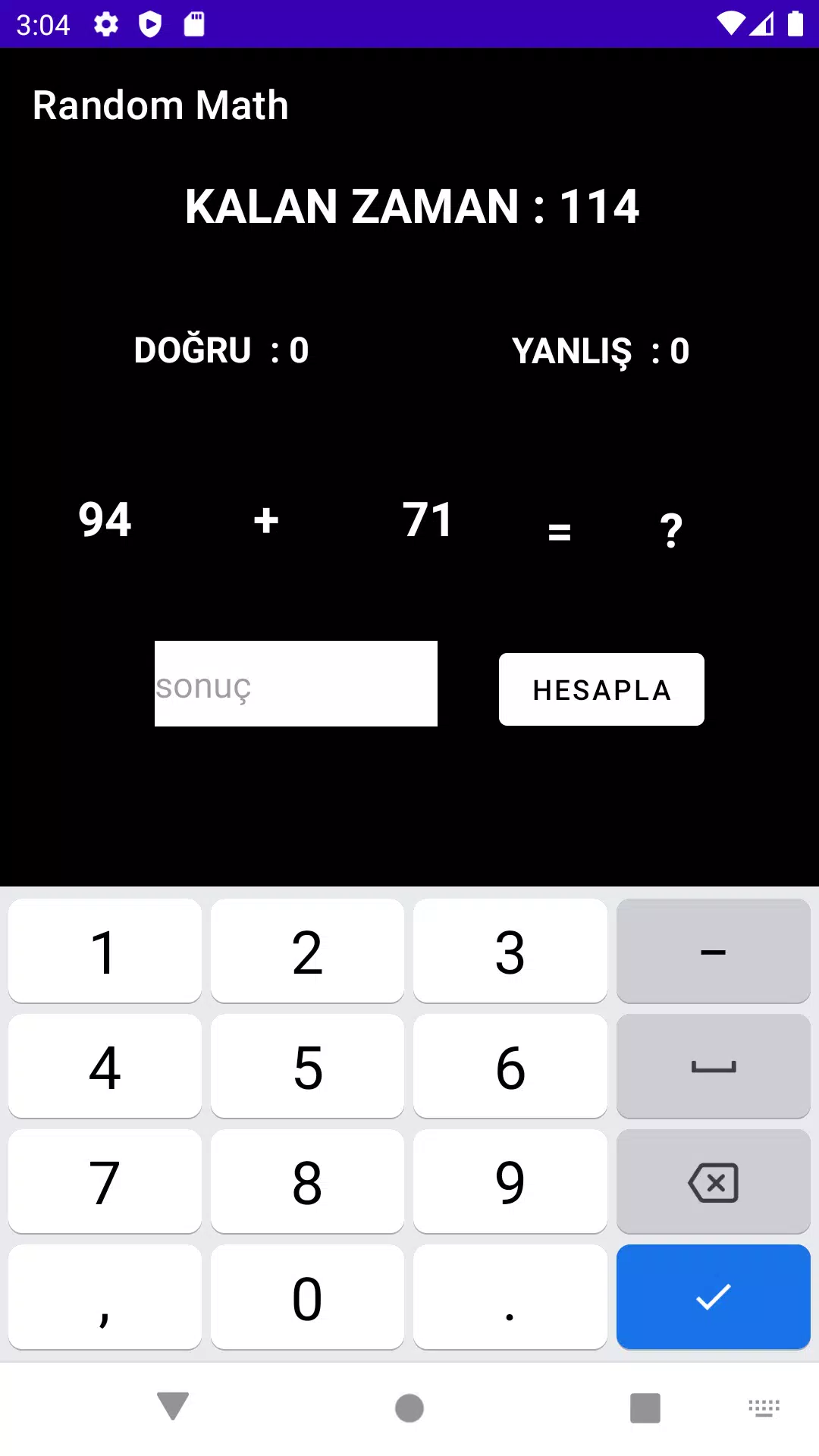 Schermata Random Math 3