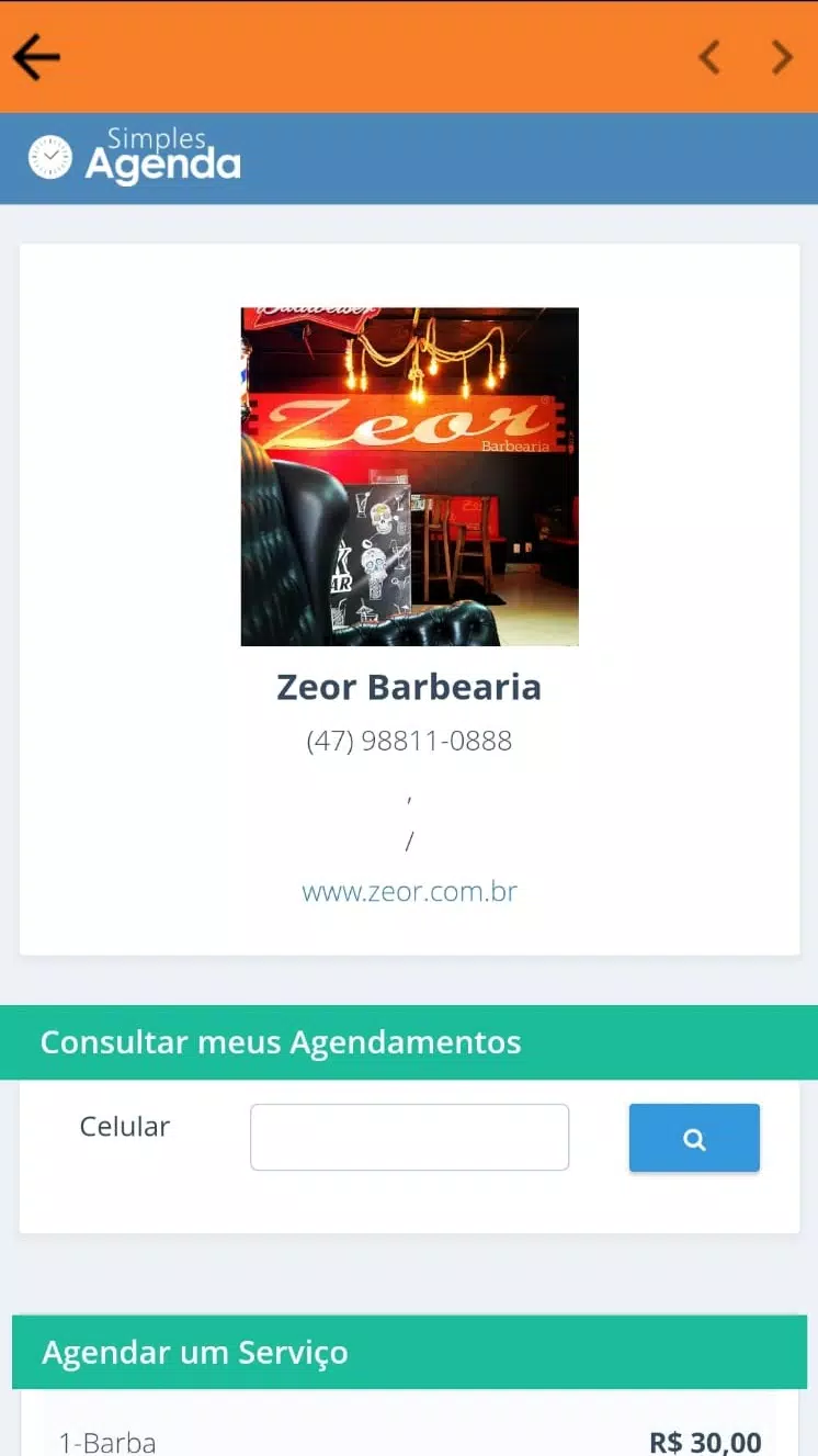ZEOR Barbearia Captura de tela 4