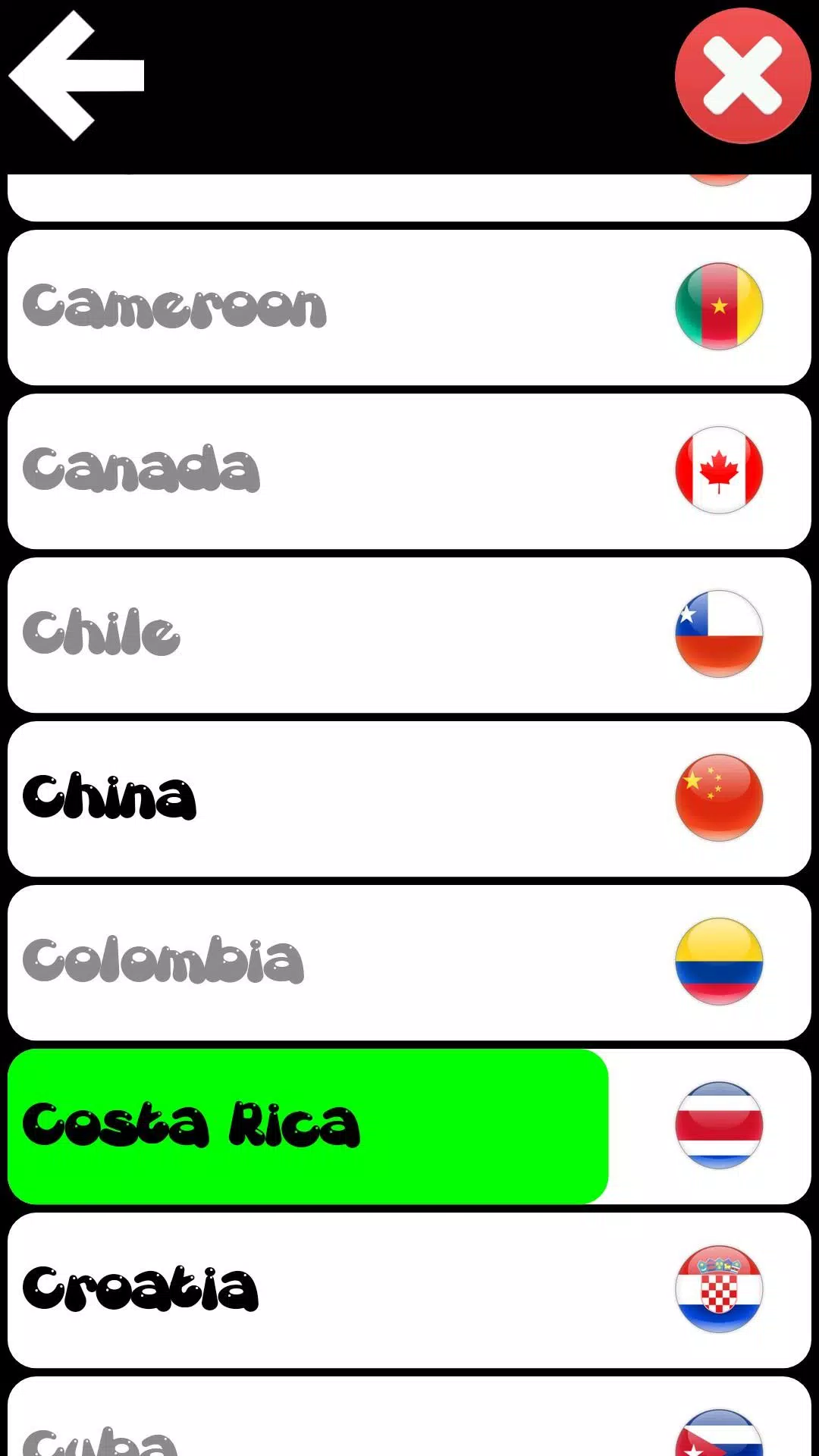 Schermata Sliding geographic puzzle 4