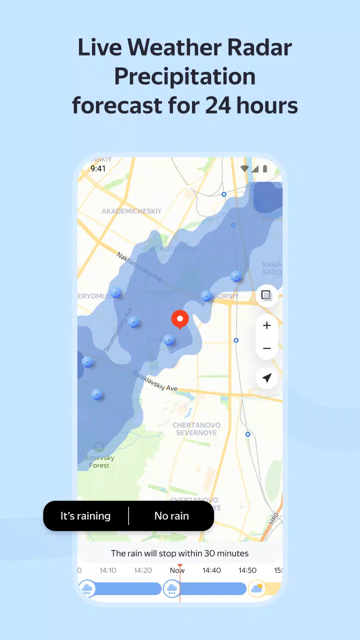 Yandex Weather & Rain Radar ဖန်သားပြင်ဓာတ်ပုံ 3