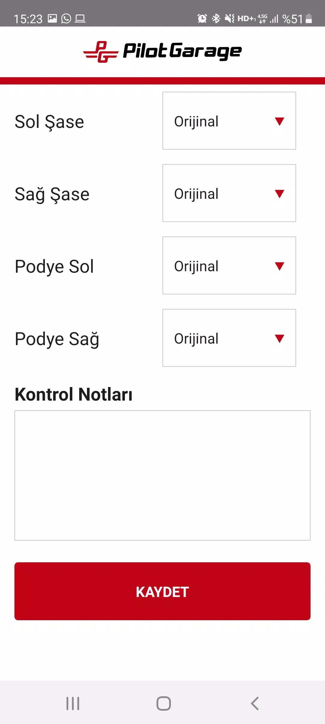 Pilotgarage Usta Uygulaması Screenshot 3