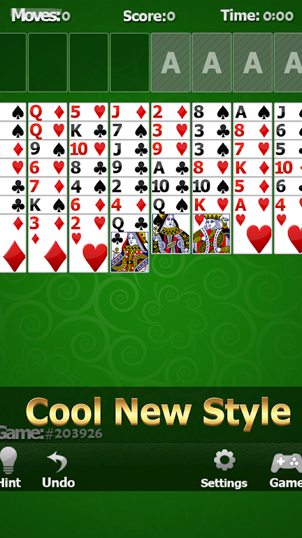 Solitaire Free Cell ဖန်သားပြင်ဓာတ်ပုံ 3