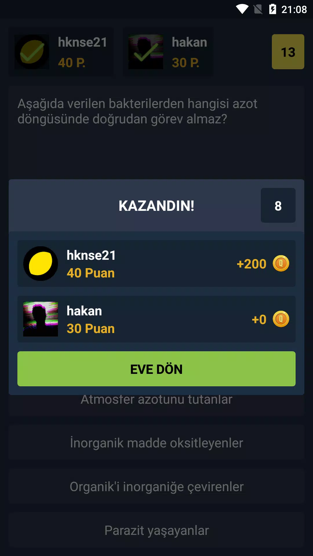 Biyoloji Quiz Captura de pantalla 3