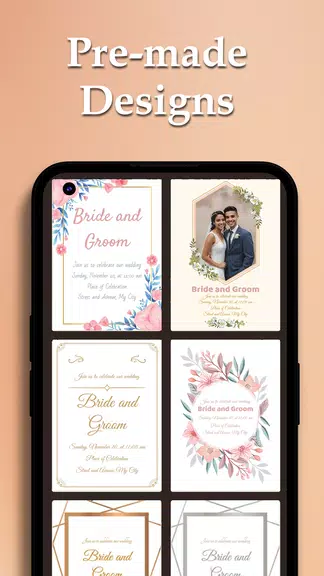 Custom Wedding Cards Maker Capture d’écran 1