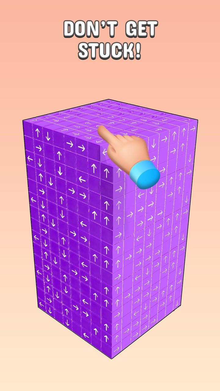 Tap to Unblock 3d Cube Away Captura de pantalla 2