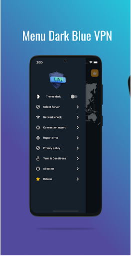 Dark Blue VPN - Fast & Secure Capture d’écran 4