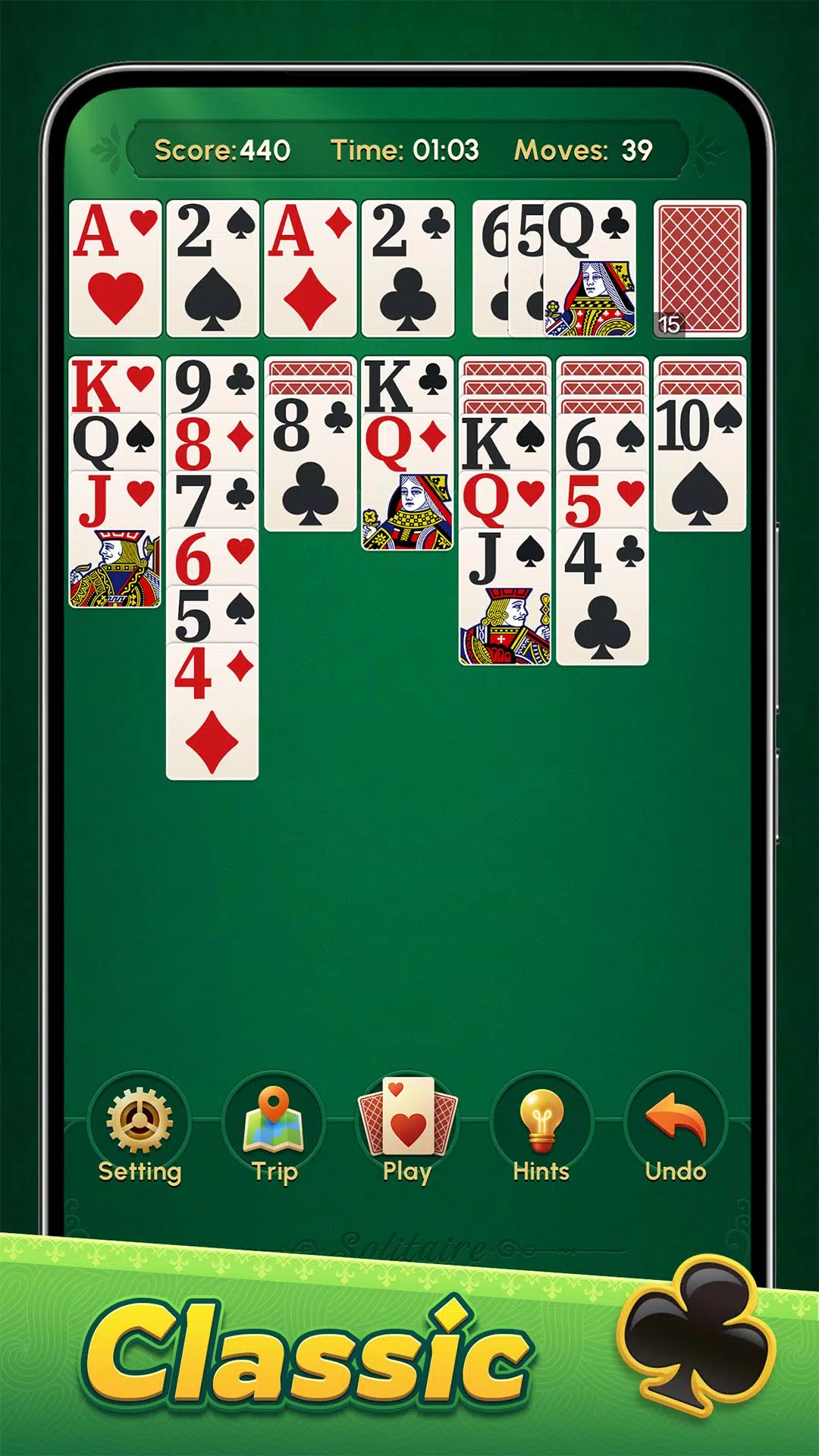 Classic Solitaire: Regal Card Captura de pantalla 1