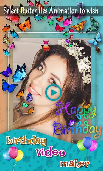 Birthday Video & Status Maker Capture d'écran 4