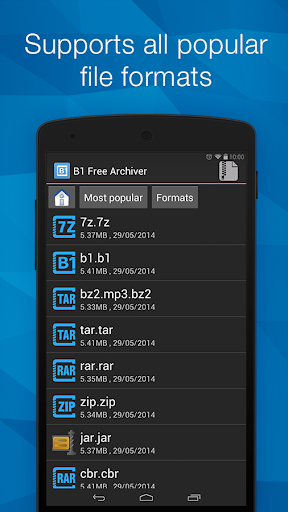 B1 Archiver zip rar unzip ဖန်သားပြင်ဓာတ်ပုံ 1