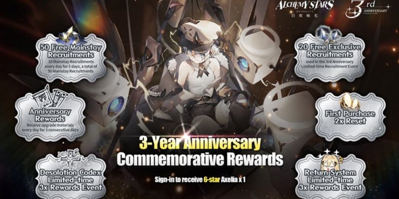 Comemore Alchemy Stars 3º aniversário com recompensas exclusivas!