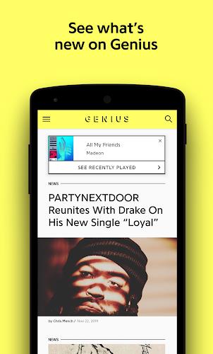 Genius — Song Lyrics Finder Zrzut ekranu 1