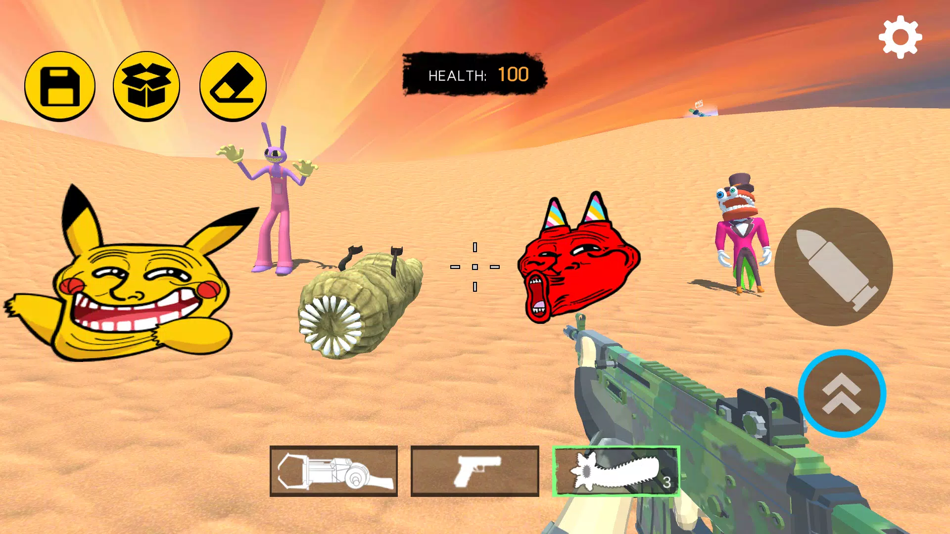 Sandbox Shooter Mods In Desert Tangkapan skrin 1