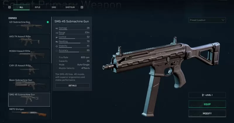 Delta Force: Panduan Bina SMG 45 Terbaik dan Kod Import
