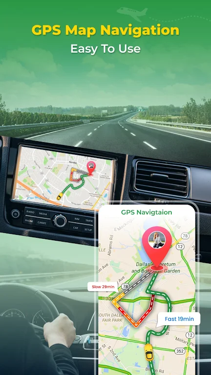 GPS Earth Map Voice Navigation Captura de pantalla 2