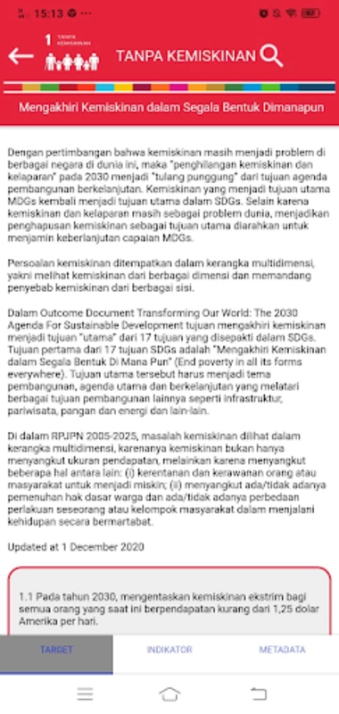 SDG Metadata Indonesia Ảnh chụp màn hình 3