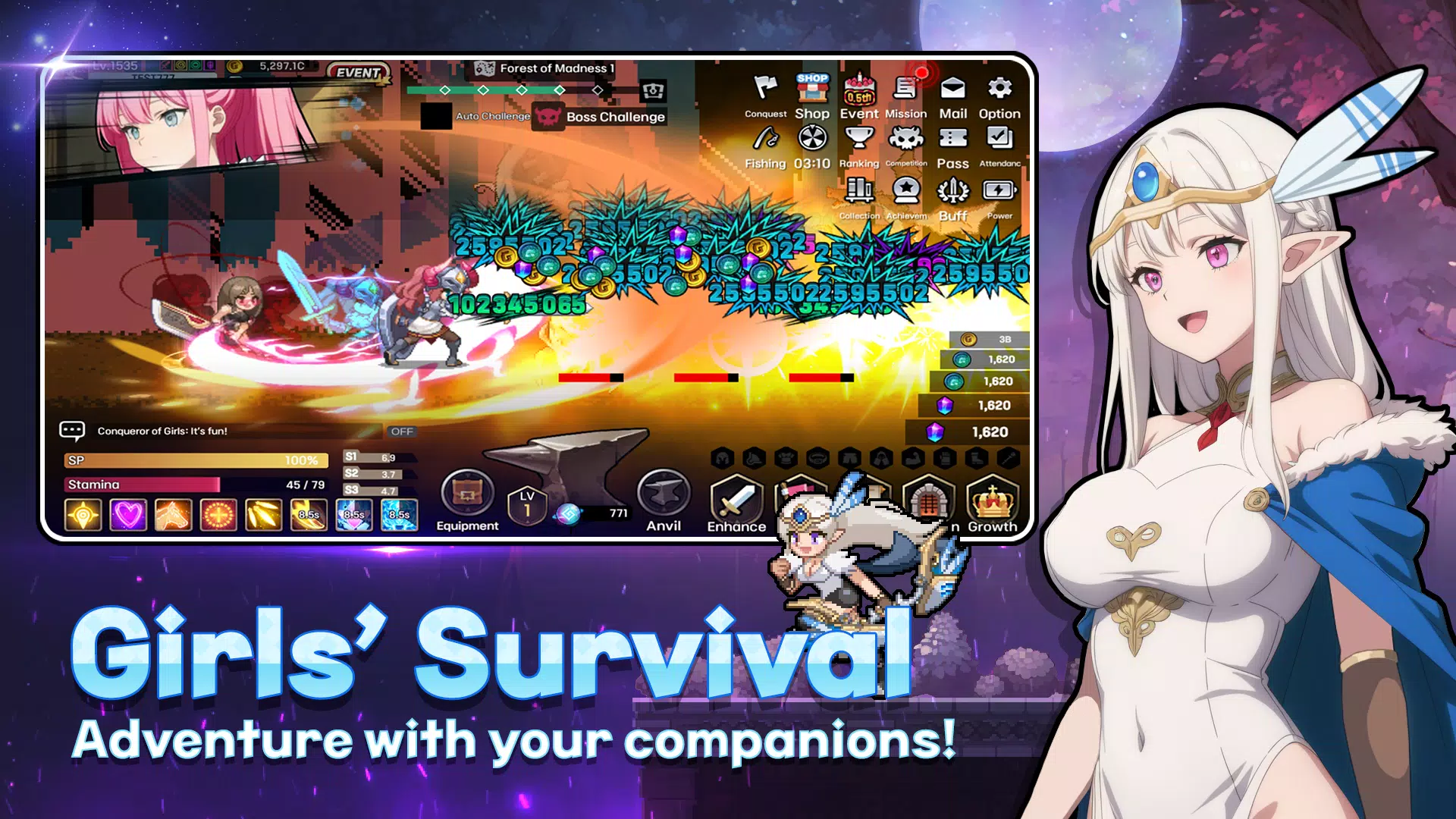 Conquest Girls: AFK Idle RPG Screenshot 3