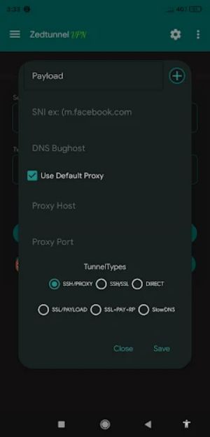 Zedtunnel VPN ภาพหน้าจอ 2