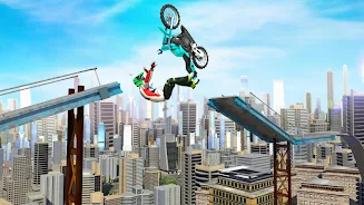 Bike Stunts 3D - Rooftop Chall Captura de tela 4