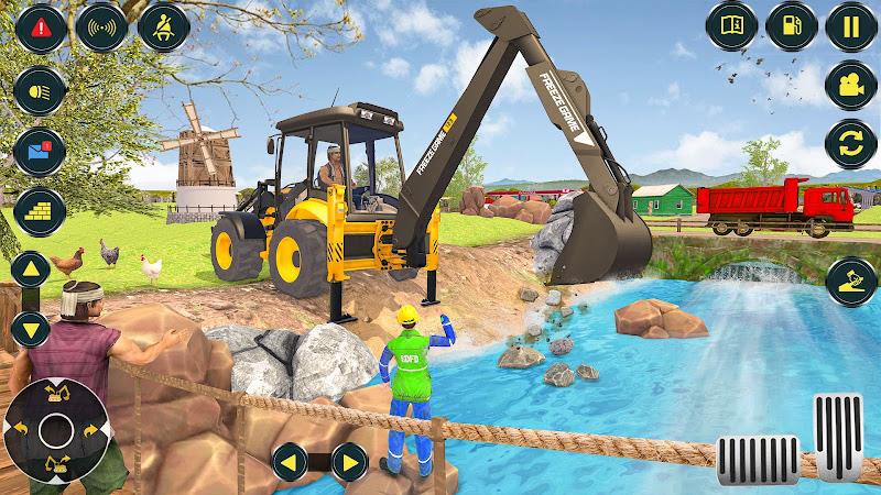 Village Excavator JCB Games Скриншот 3