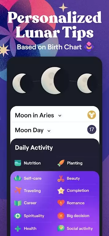 Moonly App: Fases de la Luna Captura de pantalla 3