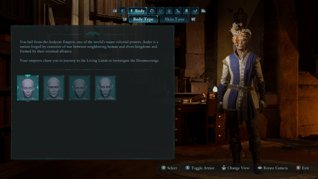 Une image montrant un divin en avoué dans le cadre d'un guide de toutes les différentes races que vous pouvez choisir dans le jeu.