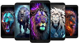 Lion Wallpaper HD Tangkapan skrin 4