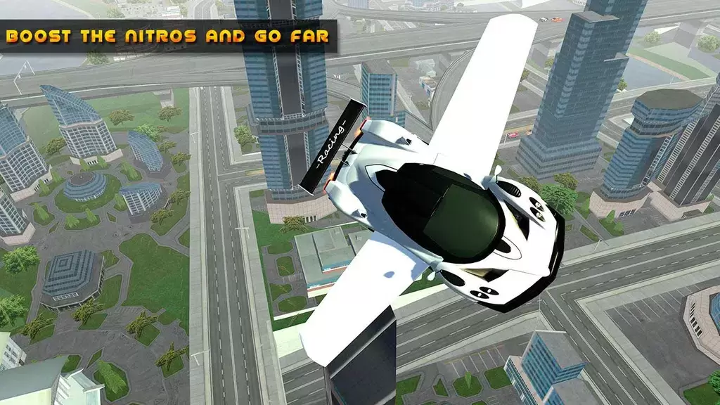 Flying Car Game driving Tangkapan skrin 1