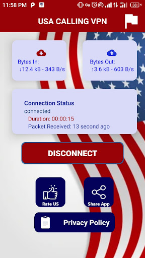 Schermata USA CALLING VPN | USA VPN 1