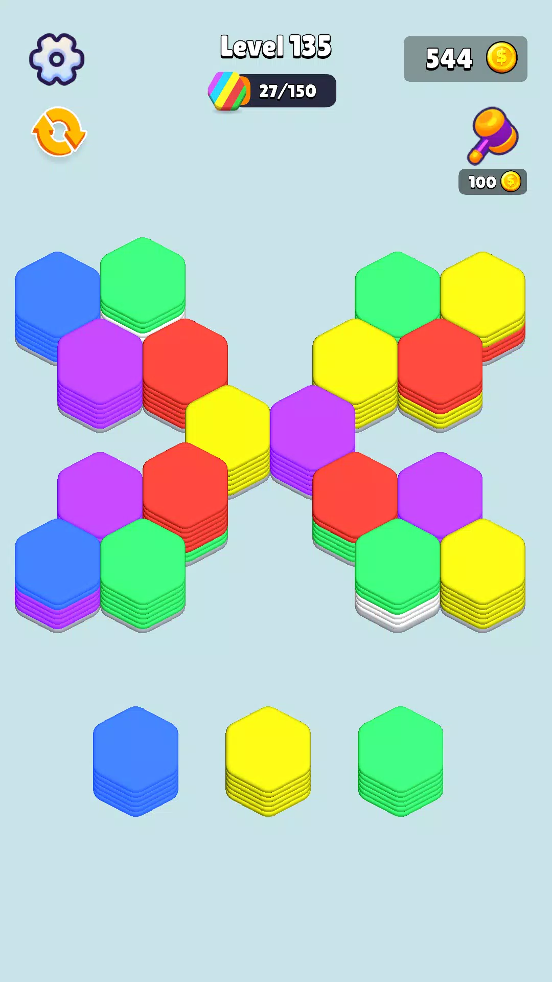 Stack Hexa Sort: Puzzle Match Schermafbeelding 4