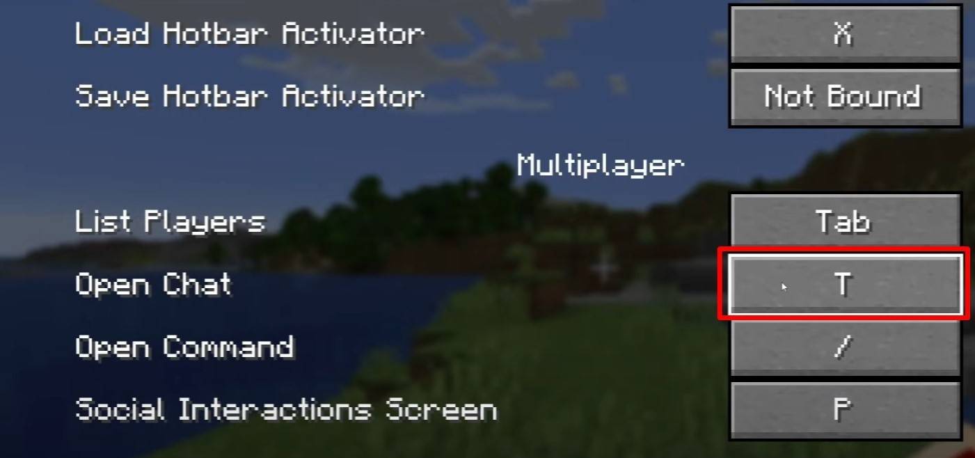 Minecraft chat interface demonstration