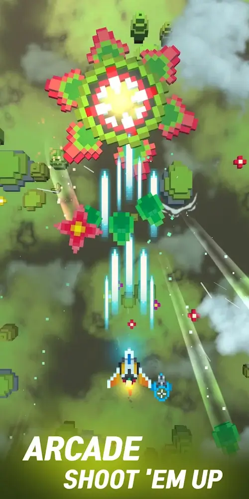 Sky Wings: Pixel Fighter 3D Screenshot 1